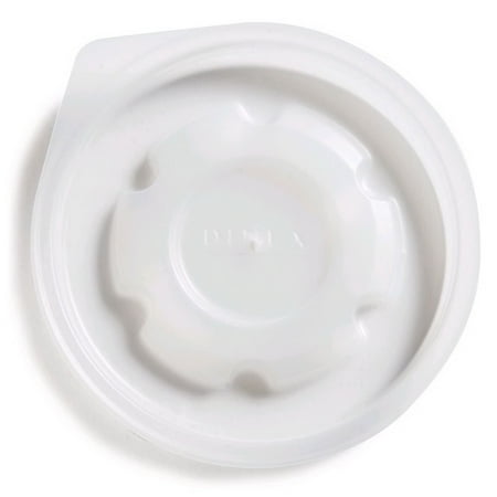 Carlisle Dinex Heritage Collection Polystyrene Round Bowl Lid Fits DX4300 9 oz. Bowl  Translucent | 1000/Case