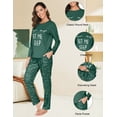 thumbnail image 5 of Cotton Pajamas Sets for Women 2pcs Long Sleeve and Long Pants Pajama Set Cute Print Pajama Set Womens Soft Loungewear Set with Pockets, S-XXL, 5 of 11