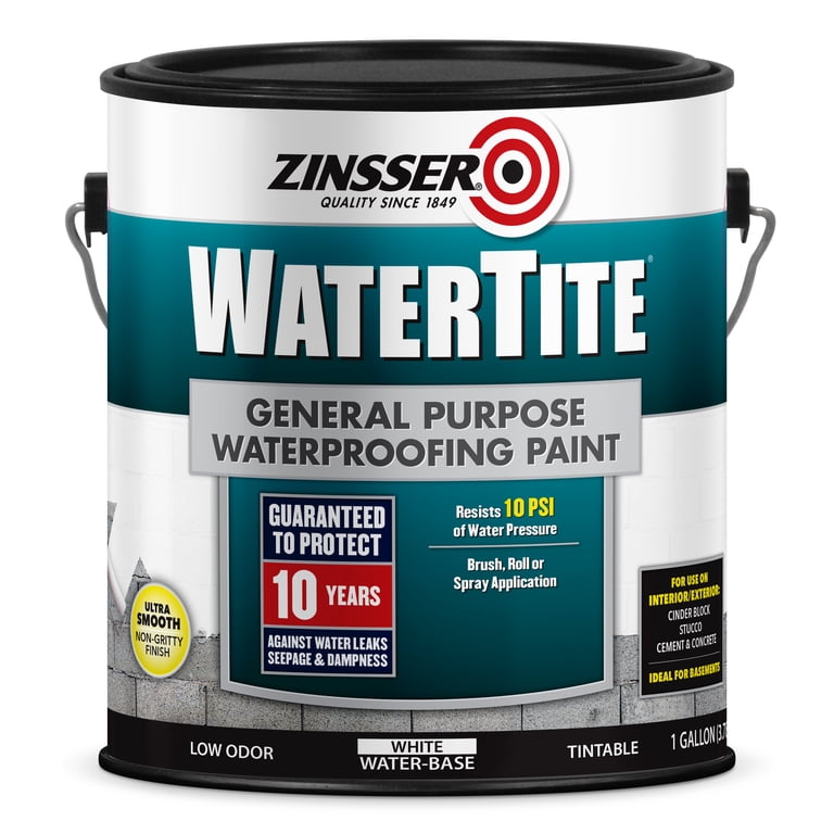 Zinsser WaterTite Matte General Purpose Waterproofing Paint, 1 Gallon photo 2