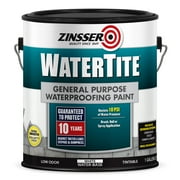 White, Zinsser WaterTite Matte General Purpose Waterproofing Paint- 369381, Gallon