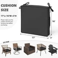 thumbnail image 2 of Kimunuk Outdoor Chair Cushions set of 2, 17" x 16" Zipped Waterproof Outdoor Seat Cushions Couch Pads with Ties for Patio Furniture, Grey, 2 of 6
