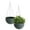 Gray, variant on Algreen 14427 10 in. Self Watering Modena Wicker Hanging Basket, White - Pack of 2