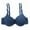 Blue, variant on Gymayou Women Cotton Underwire Bra Front Knot Push Up Bra Breathable Soft Cotton Full Coverage Bra with Adjustable Thin Straps Beige L