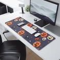 thumbnail image 2 of Long Mouse Pads for Desk,Dark Blue Pumpkin Ghost Halloween Desk Mats on Top Of Desks, Desk Mouse Pad Extra Large with 3mm Non-Slip Base and Stitched Edge for Gaming,Work,Home 31.5"x11.8", 2 of 5