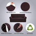 thumbnail image 2 of H.VERSAILTEX 1-Piece Jacquard Spandex Sofa Stretch Slipcover, Brown, 2 of 7