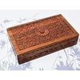 thumbnail image 6 of "Ajuny Wooden Jewelry Box for Women - Floral Carvings - Decorative Gift", 6 of 7