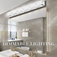 thumbnail image 5 of 6 Lights Dimmable LED Modern Vanity Lights for Bathroom, Chrome Bathroom Wall Light Fixtures Over Mirror (White Light 6000K), 5 of 8