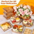 thumbnail image 2 of 50Pcs Small Kraft Charcuterie Boxes with Clear Lids - Paper Mini Appetizer Plates for Sandwich, Cookie, Sushi, Cake Slice, and Strawberries, 2 of 6