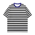 thumbnail image 4 of T-shirt Rayé pour Femmes 2026 Été Tendance Manches Courtes Col Rond Confortable Léger, 4 of 4