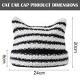 thumbnail image 2 of Gorro Zulbceo para mujer, gorro de invierno cálido elástico con orejas de gato, gorro de punto moderno para adultos y niños, gorro de invierno térmico con forro polar acanalado para mujer, 2 of 7