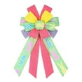 thumbnail image 2 of Easter Day Bunny Bow Home Office Decoration Large Size Multi-layered Fabric Wreath Holiday Tree Topper Bow for Front Door Birthdays Carnivals Party Supplies, 2 of 8