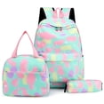 thumbnail image 1 of Mochila con correa ajustable para ordenador portátil para mujer, morral de viaje de nailon con gradiente bonito para el trabajo, escuela y viaje, 3 unidades por juego, 1 of 4