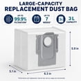 thumbnail image 3 of 10Pack Replacement Dust Bags Compatible with Roborock S8 Pro Ultra,S8+,S7 Max Ultra,S7 MaxV Ultra,Q5+, Q5 Pro+, Q7+,Q7 Max+,8 Max+ Robot Vacuum Cleaner, 3L Large Capacity Disposable Bag Accessories, 3 of 6