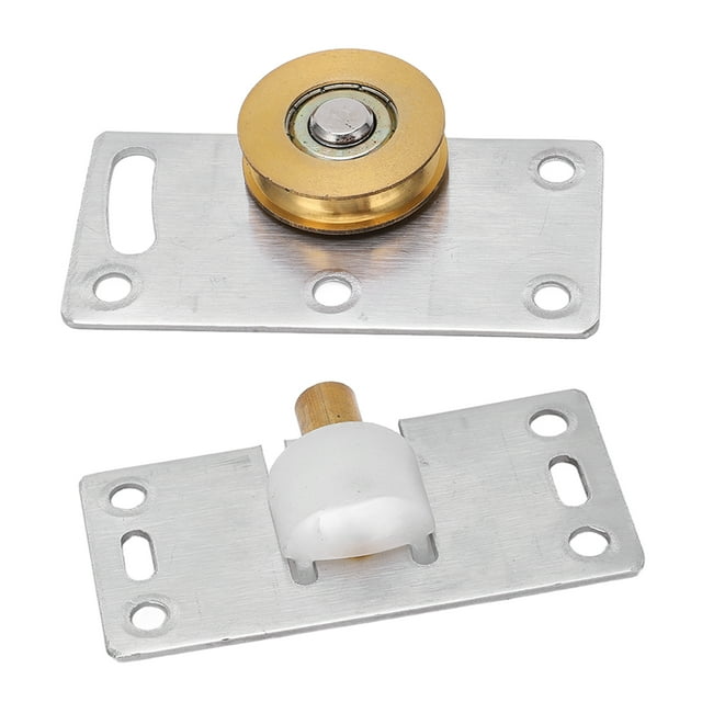 Rueda para puerta de armario, 2 juegos de rodillos para puerta corredera de metal, juego de polea para armario, durabilidad mejorada