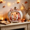 thumbnail image 4 of Ouuluon 2D Cute Ghost Pumpkin Mini House Light Ornament, Fall Halloween Miniature Scene Decor for Desktop Display, 4 of 6