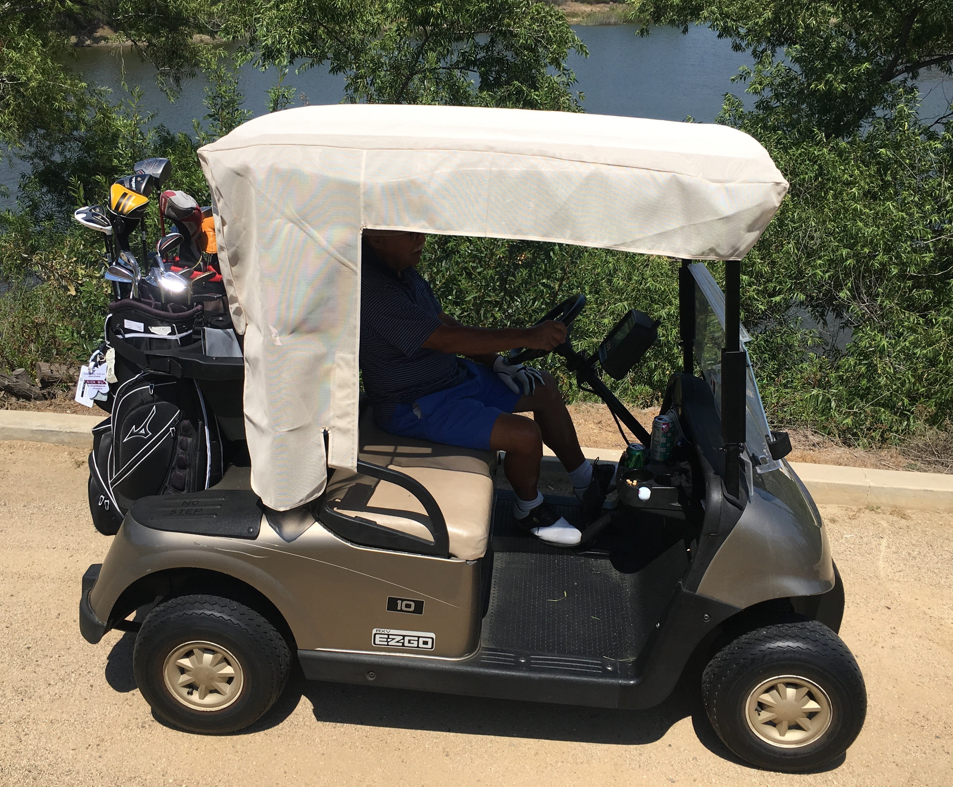 Covered Living Golf Cart Sun Shade for 2 seater or 4 seater roof up to