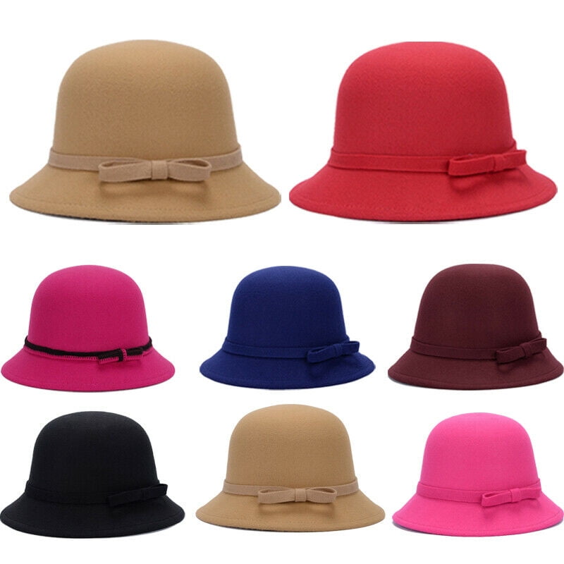 ChenXi Store Womens Gatsby Winter Wool Cap Beret Beanie Cloche Bucket Hat 