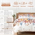 thumbnail image 6 of Fall Eucalyptus Leaf Bedding Duvet Cover Set Twin Size 4 Pieces Blue Leaves Plant Thanksgiving Bedding Set with Zipper Closure, 1 Comforter Cover 68x86 Inches 1 Flat Sheet & 2 Pillow Cases, 6 of 7