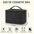 thumbnail image 3 of ZIVACATE Travel Makeup Bag with Compartments, Large Cosmetic Organizer with Brush Storage, Portable Toiletry Case for Women Men, Black, 3 of 8