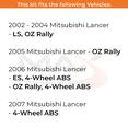 thumbnail image 2 of MAX Advanced Brakes - Front Brake Kit For 2002-2007 Mitsubishi Lancer| Carbon Ceramic Brake Pad and Rotor Kit| Daily Driving OE Replacement Brake Rotors, 2 of 9