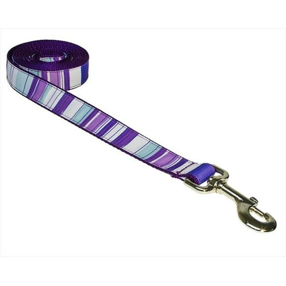 Sassy Dog Wear Purple Stripe- -MULTI3-L Laisse pour Chien Stripe - Purple - Moyenne