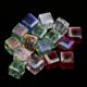 thumbnail image 3 of 50 cuentas espaciadoras de cristal de corte cúbico cuadrado de 6 mm para hacer joyas DIY Color mixto, 3 of 8