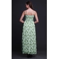 thumbnail image 6 of Bimba Monstera Leaves Print Summer Holiday Maxi Tube Smocked Dress-Large, 6 of 7
