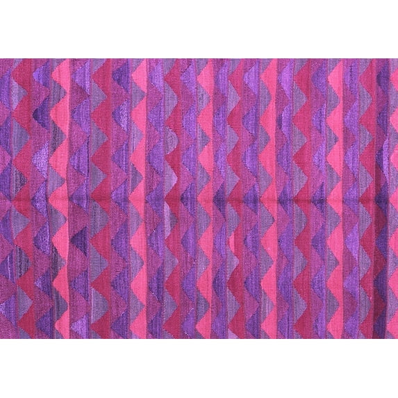 Ahgly Company Indoor Rectangle Oriental Purple Traditional Area Rugs, 8' x 10'