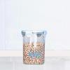 Graduated Round Storage Jars with Sealing Lids and Transparent Design, Plastic Kitchen Canisters with Scale Markings for Snacks Grains, Durable Food Grade Stackable Space Saving Storage