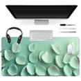 thumbnail image 3 of Mint Green Leaf Pattern Mouse Pad 31.5 x 11.82 Inches Rubber Desk Accessory for Office Home Studio, 3 of 4