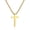 Gold: Cross Pendant 1.2"*0.7", variant on Cross Necklace for Men & Women, Silver Black Gold Stainless Steel Plain Cross Pendant Box Chain Jewelry