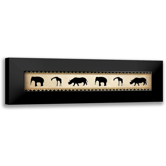 Kimberly, Allen 14x6 Black Modern Framed Museum Art Print Titled - On Safari