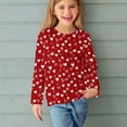 thumbnail image 5 of Edvintorg Girls Shirts Size 3-14 Cute Valentine's Day Heart Printing Pullover Tops Spring Holiday Crewneck Long Sleeve Dressy Casual Blouses, 5 of 7