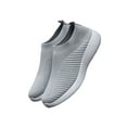 thumbnail image 6 of SIMANLAN Slip On Sneakers Women White Fashion Shoes Wide Width Mesh Knit Walking Non Slip Shoes  Gray 6.5, 6 of 6