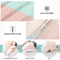 thumbnail image 6 of Pastel Geometric Triangles 20x40" Plush Pillow Case, Zippered Bed Pillow Cover for All Seasons Use, 6 of 9