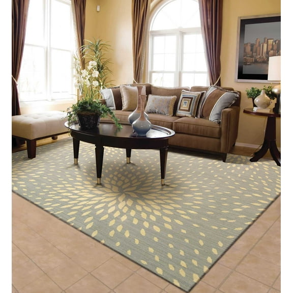 Nourison Capri Floral Grey 5'3" x 7'5" Area Rug, (5x7)