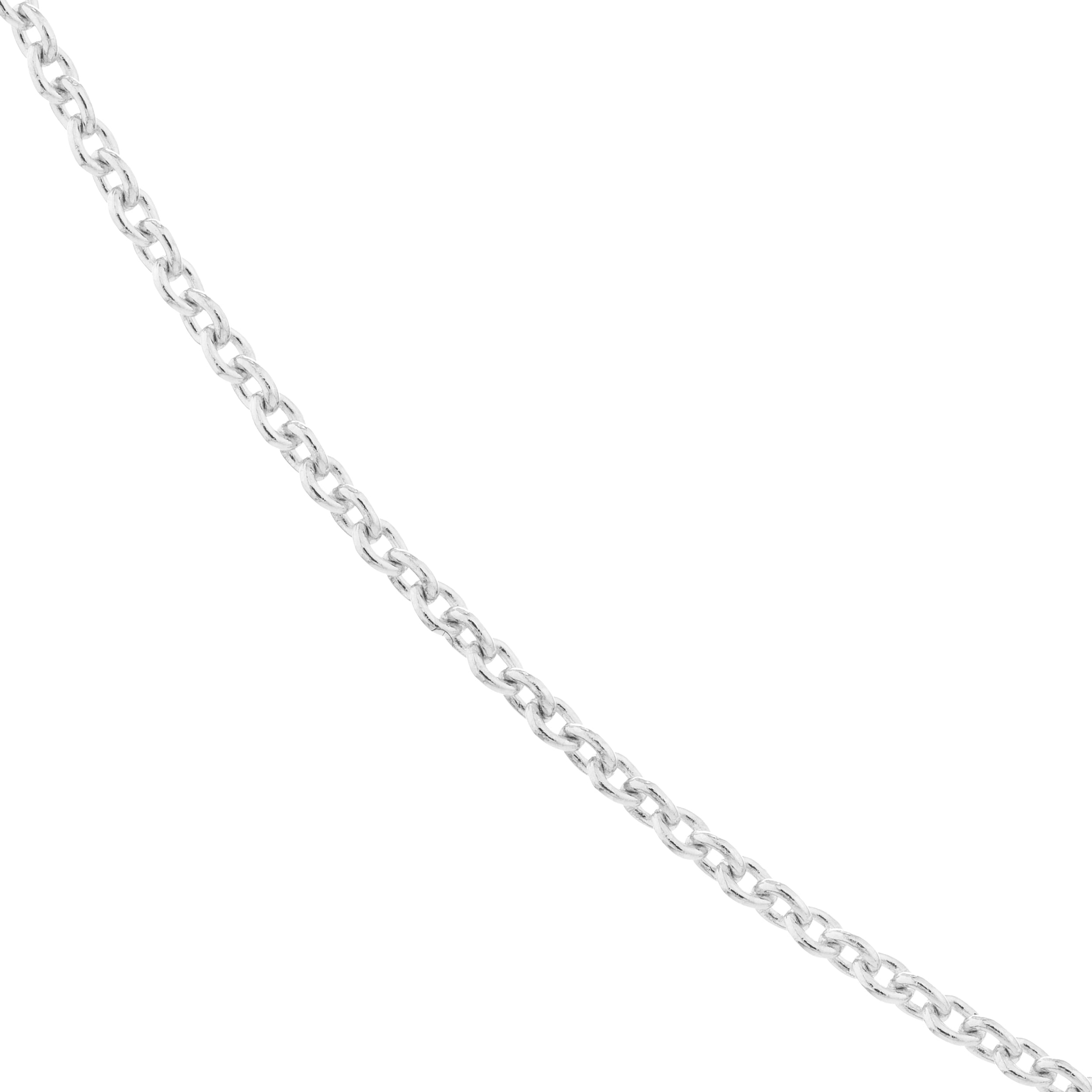 10K White Gold 20" 1.05mm Tight Cable Chain Necklace w/ Lobster Lock - Women