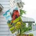 thumbnail image 4 of America Forever Red Barn Rooster Summer Sunflower House Flag 28 x 40 inches Agriculture Farm Chicken Pasture Double Sided Country Life Seasonal Yard Outdoor Decorative Rustic Cock House Flag, 4 of 5