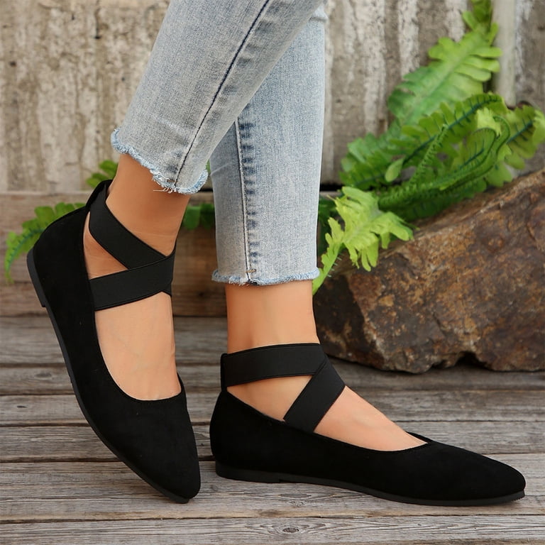 THDHVS Women's Sandals,Dress Shoes for Women,Women's Fashion Casual Summer  New Solid Color Strap Comfortable Slip-On Sandals Black 9.5 - Walmart.com