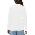 thumbnail image 5 of Uvplove Womens Casual Long Sleeve Cardigan Button Down Soft Open Front Knit Sweater,White,M-3XL, 5 of 8