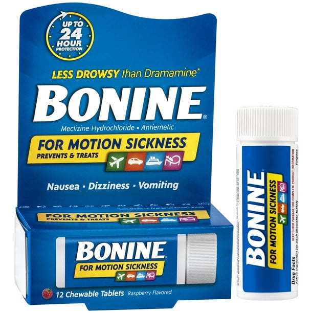 Bonine Motion Sickness and Nausea Relief Travel Pack, Chewable Tablets