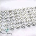 thumbnail image 2 of silver diamond flower shape mesh wrap roll faux rhinestone crystal ribbon 4" x 10 yards (30 ft), 2 of 3