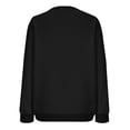 thumbnail image 4 of Admvng Chandail en Molleton Surdimensionné pour Femmes Mode Manches Longues Col Rond Chandail Sans Capuche Couleur Unie Chandails en Molleton Athleisure Femmes P-2TG, 4 of 7