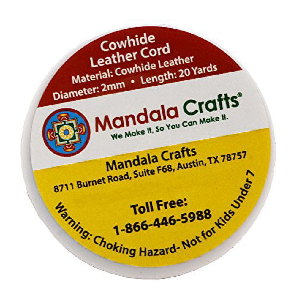 Mandala Crafts Genuine 1/2 inch Wide Black Leather Strap - Flat Black Leather Strips - 6 Feet Long Cowhide Cord Leather Straps for Crafts Leather