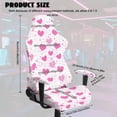 thumbnail image 2 of Whosucclay Pink Love Heart Print Gaming Chair Slipcovers, Stretchable Office Chair Cover 4 Pcs Computer Desk Chairs Covers with Armrest Covers, Rotating Armchair Protector Cover, 2 of 8