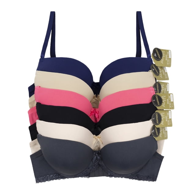 Paquete de Brasier Adda Lingerie Modelo Amparo, Brassier con varilla, Colores surtidos