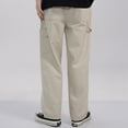 thumbnail image 5 of Men's Cargo Pants Pant Shuffle Pants Big N Tall for Men Carpenter for Men Size Open Toe Cargo Sweatpants Mens Slim Fit Boy Stocking Phone Pocket Mens Casual Solid Relaxed Fit Beige M, 5 of 9