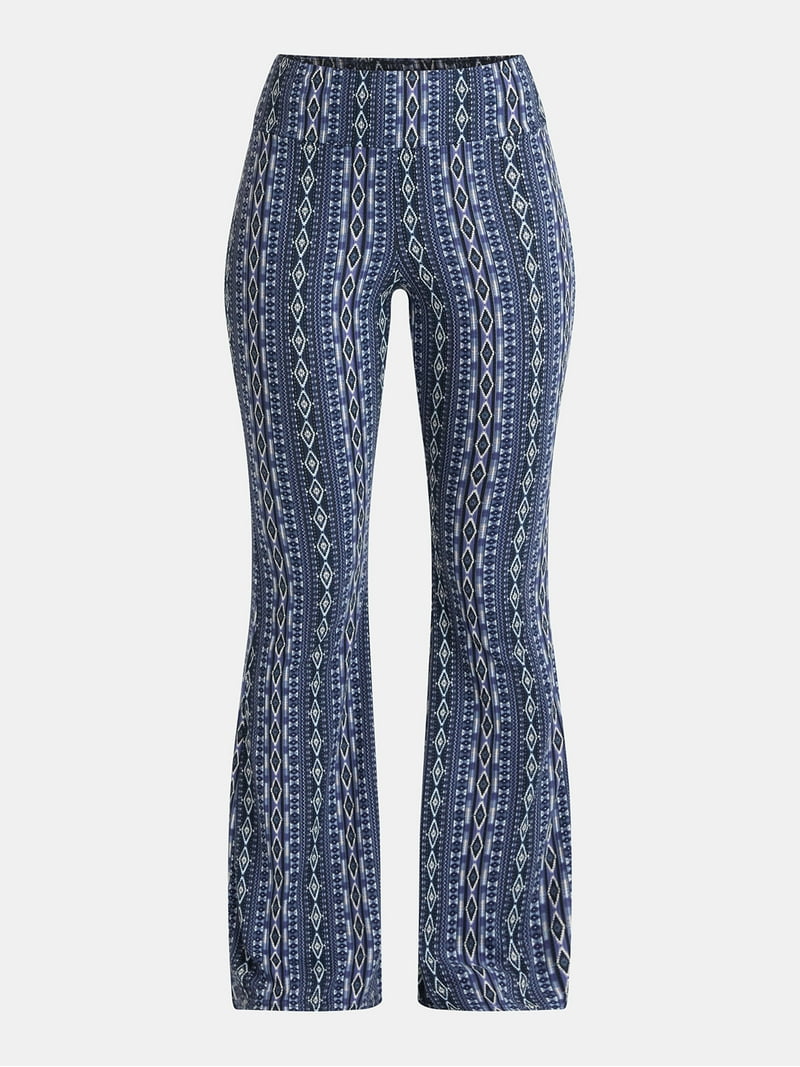 No Boundaries Ribbed Flare Pants, Women's - Walmart.com