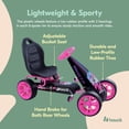 thumbnail image 4 of hauck Sirocco Go-Kart Kids Pedal Racing Cart Low Profile Rubber Wheel Ergonomic Seat, Pink, 4 of 7