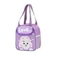 thumbnail image 2 of Clearance! Lunch Bag Cartoon Flip Top - Insulated Handheld Thermal Tote with Handle, Great Lunch Box Bag and Storage Bag for School and Outdoor,Purple, 2 of 3